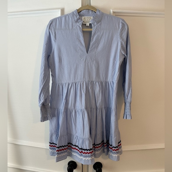 Sail to Sable Dresses & Skirts - Sail to Sable X Style Striped Shirting Dress with Ric Rac